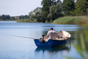 You will emerge from the lake with bloody traces. There is a warning
